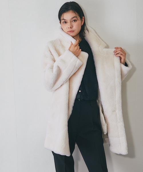 ウール100%Pコート（ムートンコート）｜SMILE ORCHID（スマイル