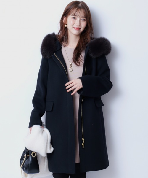 JUSGLITTY（ジャスグリッティー）の「バイカラーニットミニワンピース