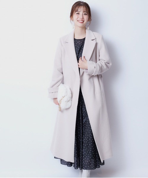 JUSGLITTY（ジャスグリッティー）の「リボンベルト付ロングコート