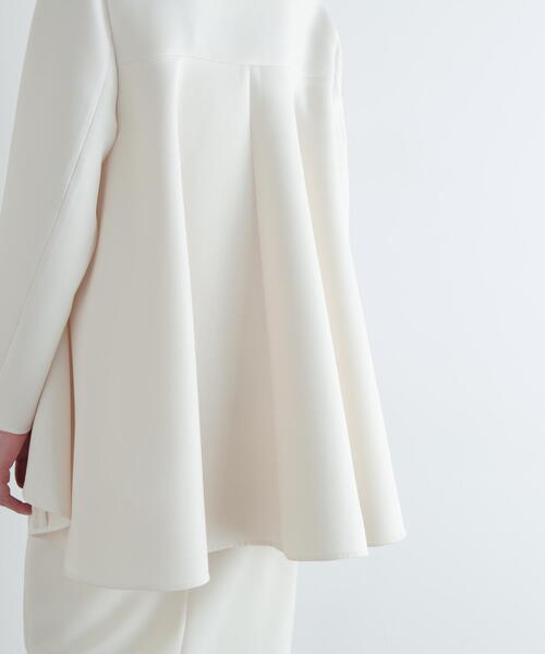 ◇エアートリプルクロスバックフレアジャケット（ノーカラーコート