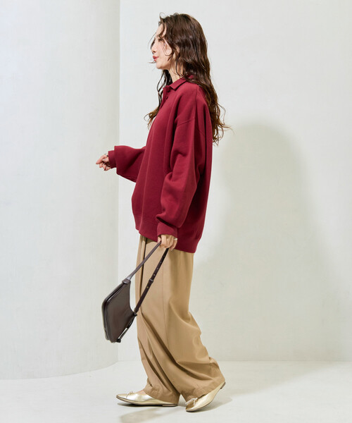 セール】限定展開 ポロ襟 スウェット プルオーバー（スウェット