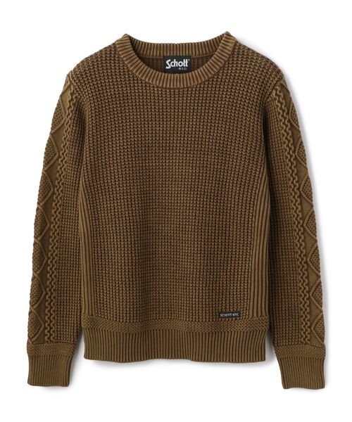 schott（ショット）の「Schott/ショット/DULL COLOR CREWNECK KNIT