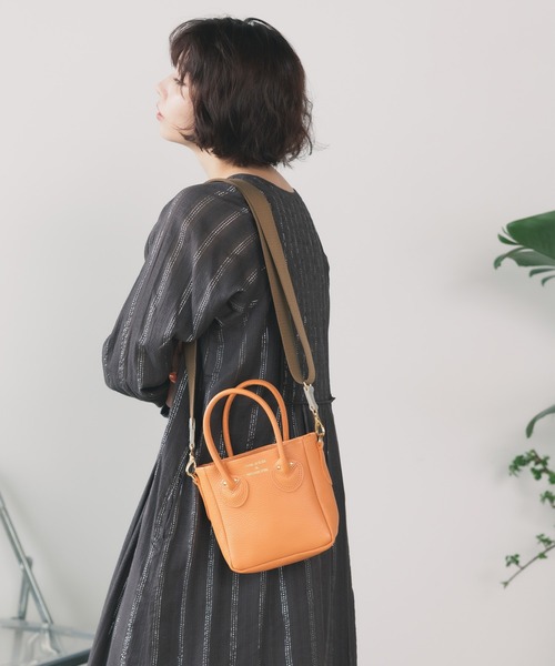 YOUNG & OLSEN/ヤングアンドオルセン EMBOSSED LEATHER D TOTE XS