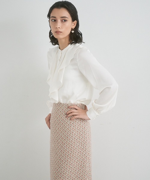 ANAYI（アナイ）の「サテンアムンゼンフリル ブラウス（シャツ