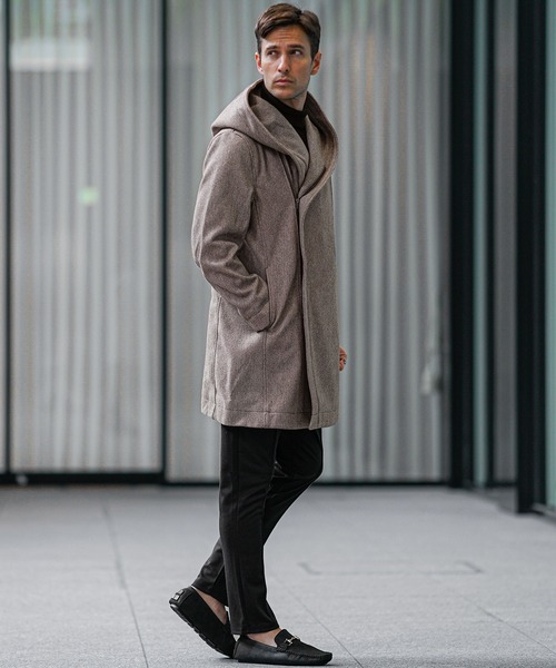 SOMEDIFF（サムディフ）の「ボリュームネックコート メンズ ロング丈