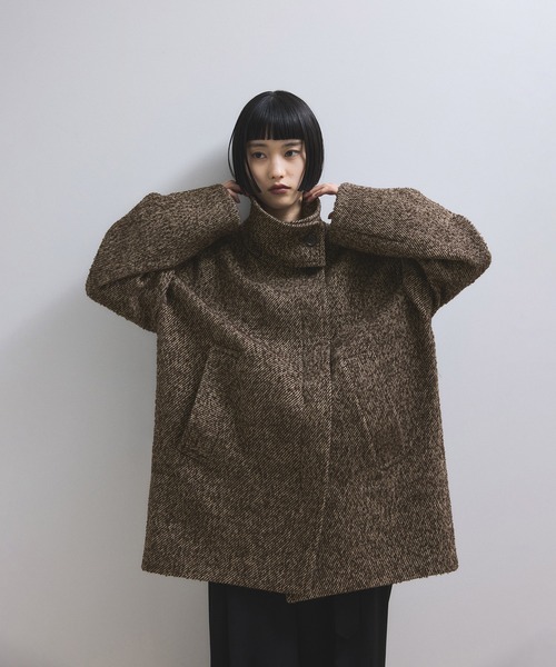 WEB限定】スタンドカラーウールミドルコート（その他アウター）｜ADAM