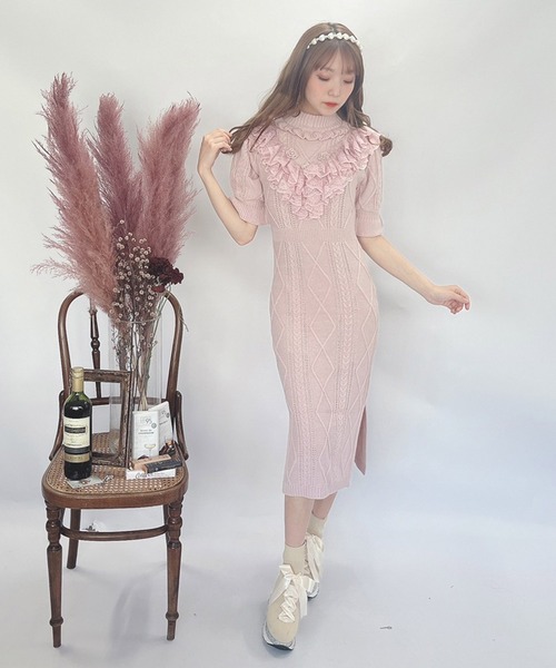 Swankiss（スワンキス）の「HB cable flower O/P（ワンピース）」 - WEAR