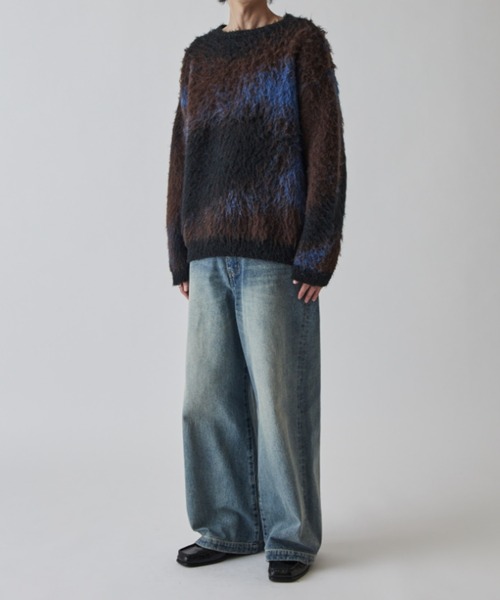 ナ*ギ様 Lui's グラデーション シャギーニット クルーネック起毛