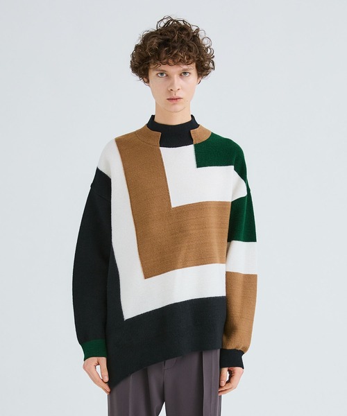 CULLNI（クルニ）の「STUDIOUS別注 COLOR BLOCK TURTLE KNIT（ニット