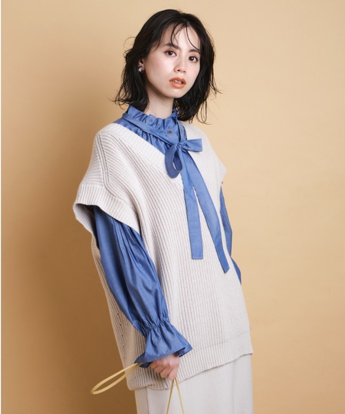 CADUNE（カデュネ）の「フリルボウタイブラウス（シャツ/ブラウス