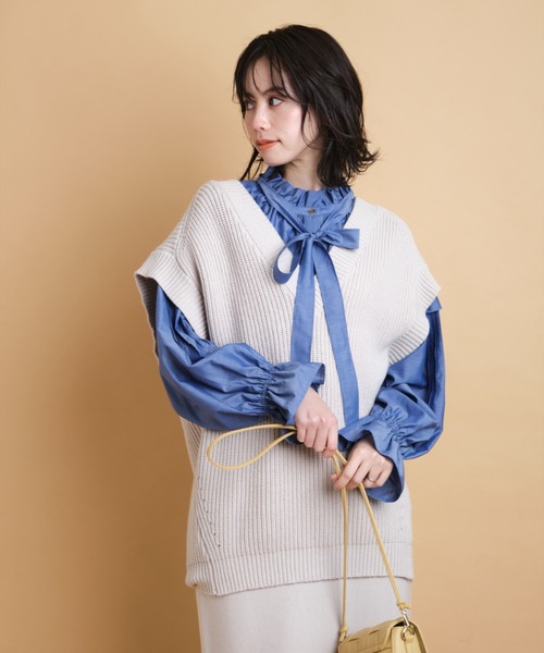 CADUNE（カデュネ）の「フリルボウタイブラウス（シャツ/ブラウス