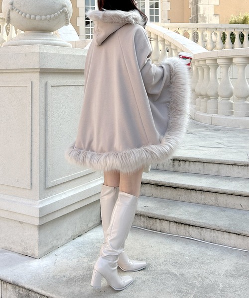 ZOZO限定】フードファーケープコート（その他アウター）｜ROYAL PARTY