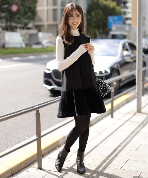 Apuweiser-riche（アプワイザーリッシェ）の「裾ファーミニワンピース