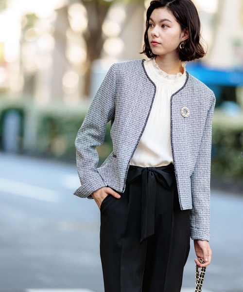 セール】【セレモニーならこれ1着！】ツイード着回し5点セットアップ