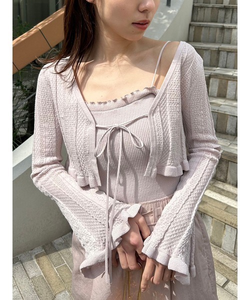 SNIDEL（スナイデル）の「カーデSETニットキャミ（カーディガン/ボレロ