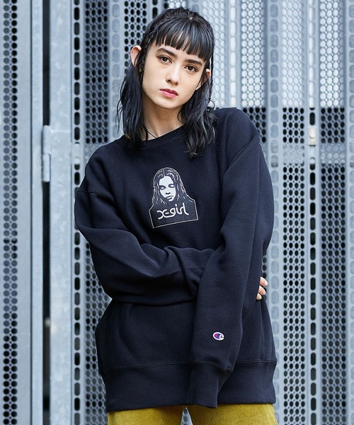 X-girl（エックスガール）の「X-girl × Champion FACE REVERSE WEAVE