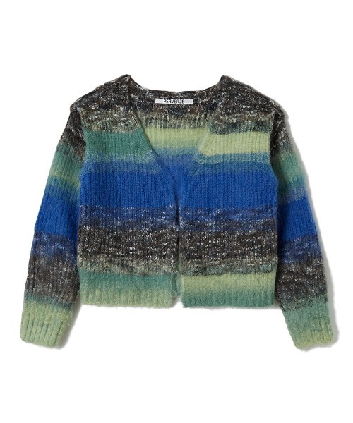PERVERZE（パーバーズ）の「Gradient Stripe Wide Cardigan