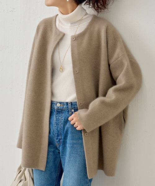 BEARDSLEY（ビアズリー）の「ニットコート（ノーカラーコート）」 - WEAR