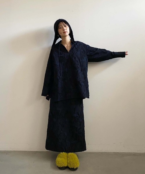 Ameri（アメリ）の「UND BOTANICAL JACQUARD BLOUSE（シャツ/ブラウス