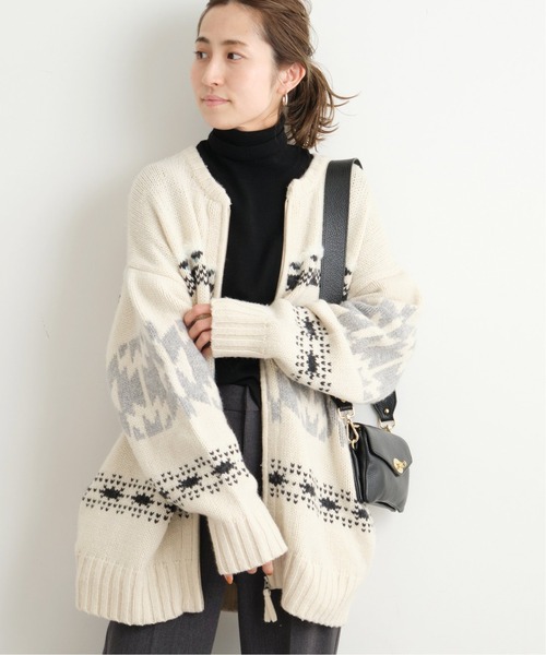 FRAMeWORK（フレームワーク）の「ジャガードジップカーディガン