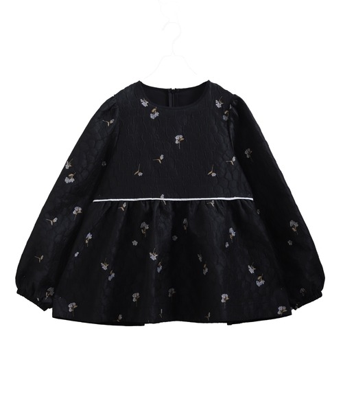 フラワージャガードペプラムトップス（その他トップス）｜Fit more