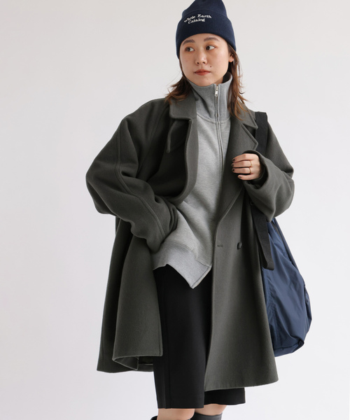 WEB限定追加2》尾州ウールモッサWブレストハーフコート（その他