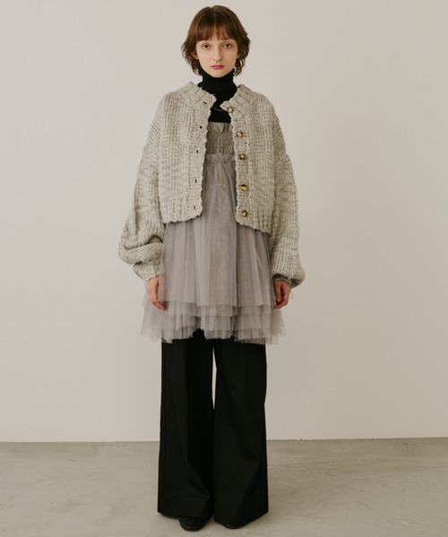 PERNA（ペルナ）の「チュールギャザーキャミソール（シャツ/ブラウス