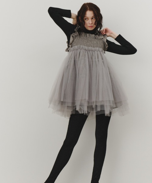 PERNA（ペルナ）の「チュールギャザーキャミソール（シャツ/ブラウス
