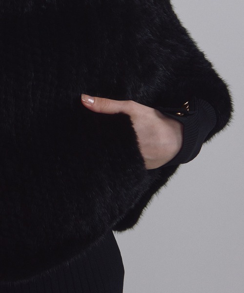 Sov.（ソブ）の「ミンクニッティングポンチョ（ブルゾン）」 - WEAR