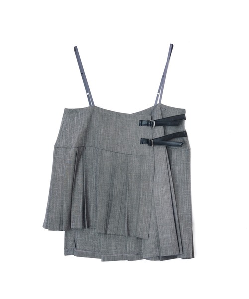 プリーツスカートレイヤードパンツ（スラックス）｜AULA AILA