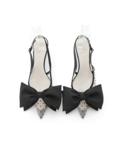 snidel ドットメッシュリボンモチーフサンダル 【公式通販】