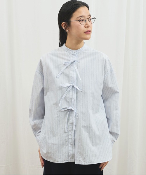 _ribbon long shirt（シャツ/ブラウス）｜fig London（フィグロンドン