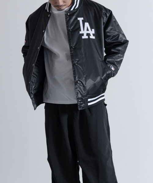 FANATICS 別注モデル ロサンゼルス ドジャース サテン スタジャン