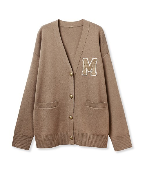 Mila Owen（ミラオーウェン）の「アップリケデザイン金釦Vネックニット