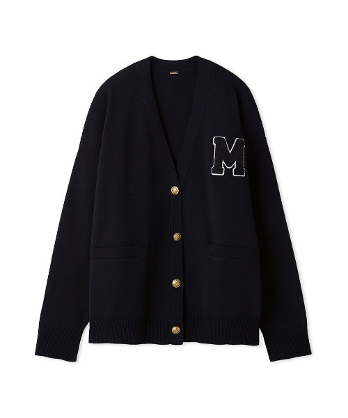 Mila Owen（ミラオーウェン）の「アップリケデザイン金釦Vネックニット