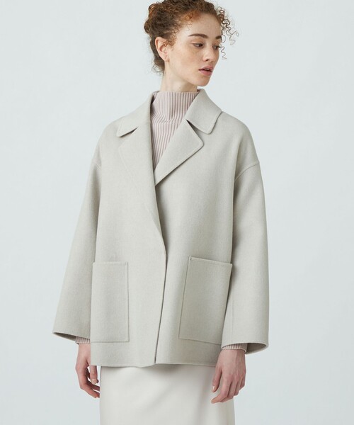 プレミアムウールリバー オープンカラーショートコート（その他