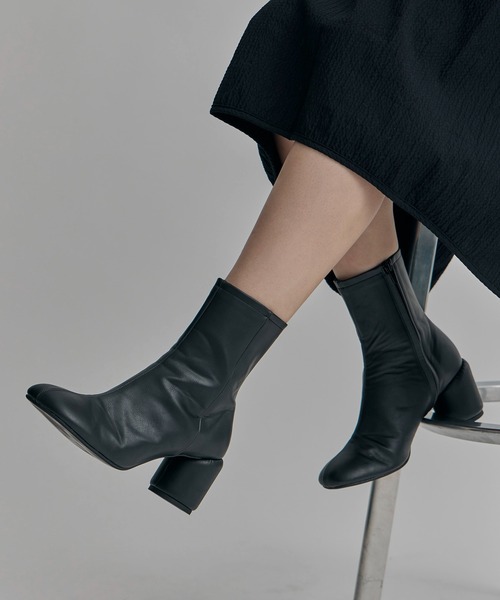 STUDIOUS/ステュディオス】ラウンドシェイプブーツ/疲れにくい（ブーツ