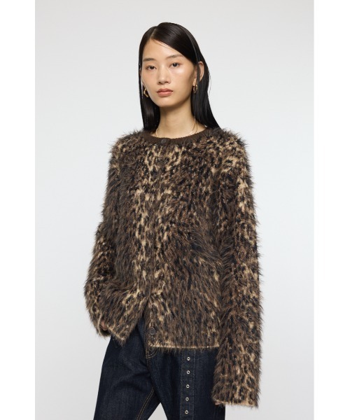 MOUSSY（マウジー）の「BRUSHED LEOPARD カーディガン（カーディガン