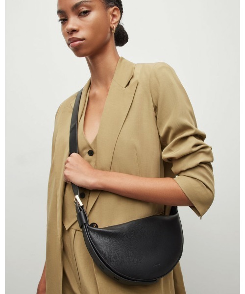 ALLSAINTS（オールセインツ）の「HALF MOON LEATHER CROSSBODY BAG
