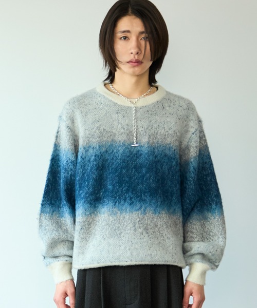 Wool blend gradation knit / ウールブレンドグラデーションニット