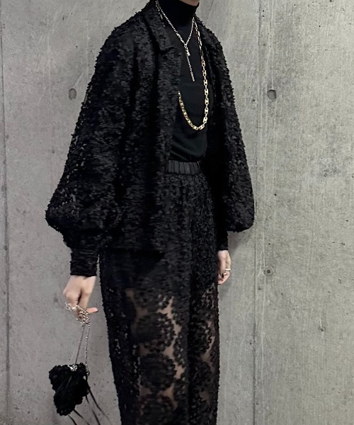 PERNA（ペルナ）の「フラワーフリルレースシャツ（シャツ/ブラウス