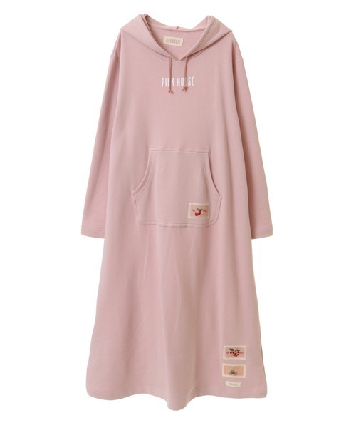 PINK HOUSE（ピンクハウス）の「ロゴプリントフードワンピース