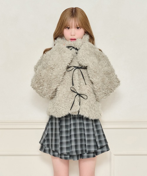 セール】リボンシャギーブルゾン（ブルゾン）｜apres jour（アプレ