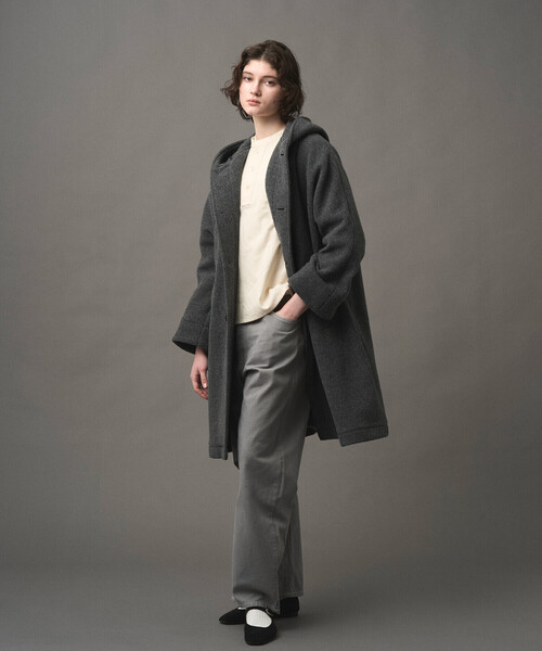WOMEN'S WOOL LIGHT PILE HOODED COAT（ダッフルコート）｜DANTON