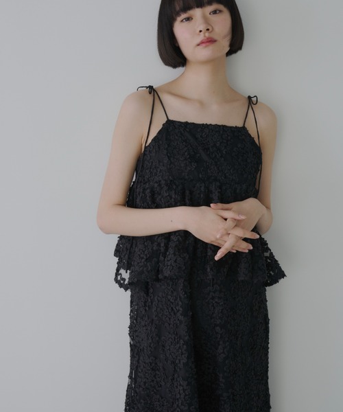 PERNA（ペルナ）の「フラワーフリルレースワンピース（ワンピース