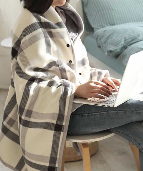 セール】巻いたり羽織ったりポンチョにもなる ボア フリース 3WAY