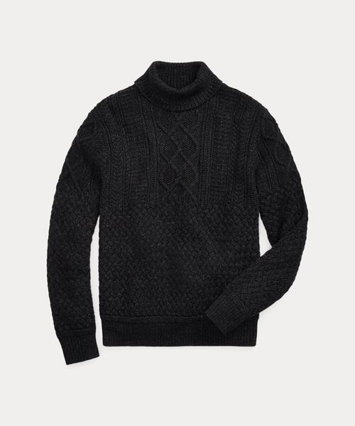 RRL（ダブル アール エル）の「コットンウール モックネック セーター