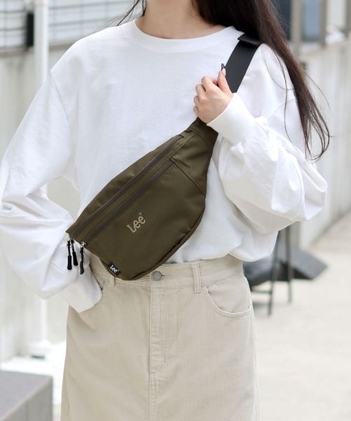 セール】Lee/リー ロゴ ワンポイント刺繍 撥水 ウエストバッグ/ボディ