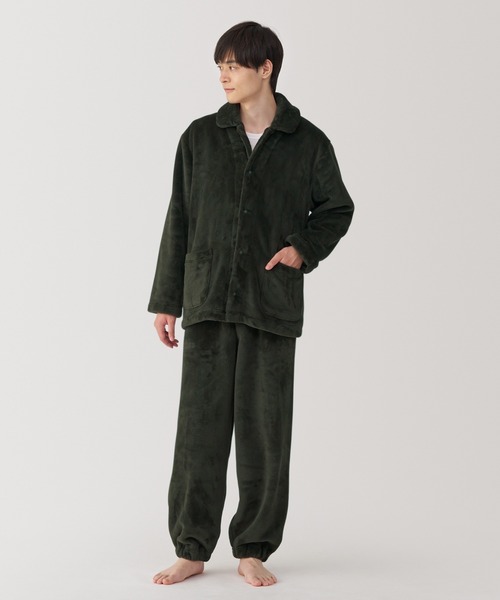 セール】紳士 静電気が起きにくい 着る毛布 パジャマ（ルームウェア