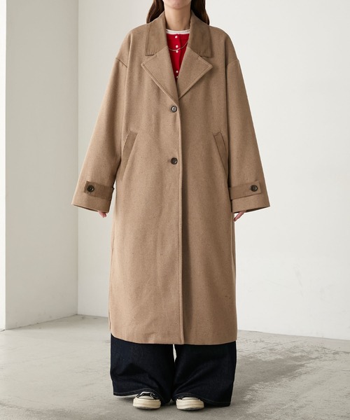 BONLECILL（ボンルシール）の「襟コーデュロイリバーメルトンロング